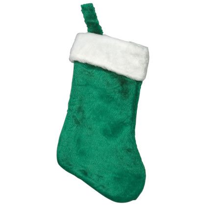 Plush Christmas Stocking - Green
