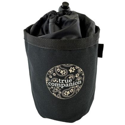 Logo Imprinted Drawstring Dog Treat Bag - Black