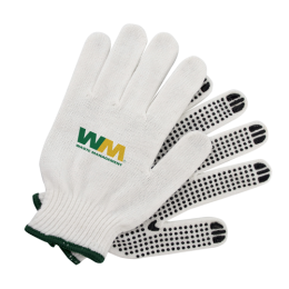 Full Color Cotton Poly Work Gloves with Rubber Grip Dots | Custom Work Gloves