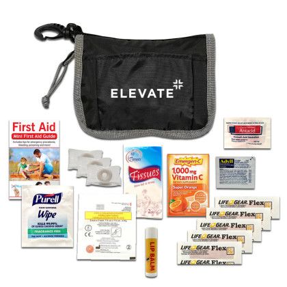 Black Custom Show First Aid Kit | Custom Tradeshow Giveaways Black Custom Show First Aid Kit | Custom Tradeshow Giveaways