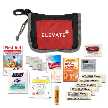 Red Custom Show First Aid Kit | Custom Tradeshow Giveaways Red Custom Show First Aid Kit | Custom Tradeshow Giveaways