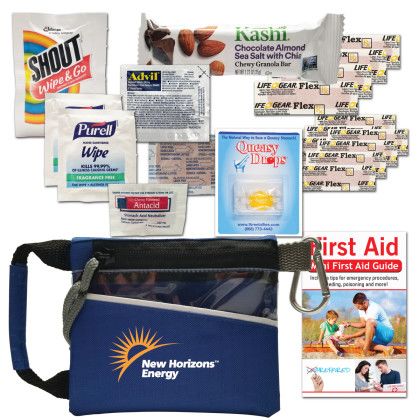 Blue Promotional Road Warrior Tradeshow Kit | Custom First Aid Kits