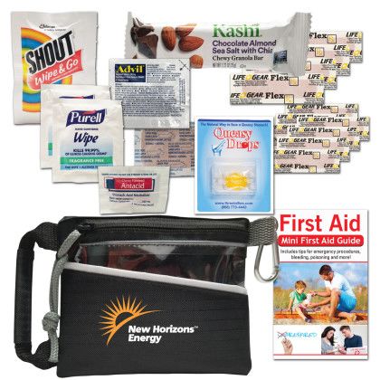 Black Promotional Road Warrior Tradeshow Kit | Custom First Aid Kits