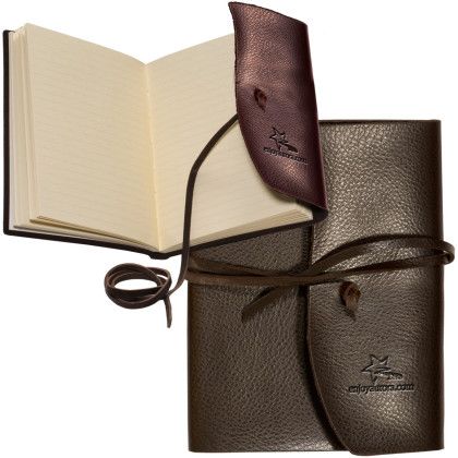 leather-wrapped journal