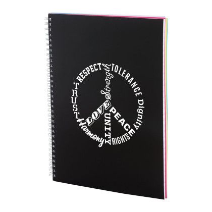 Black Custom FSC Mix Remark 5-Subject Notebook 8.5" x 11" | Logo Notebooks Black Custom FSC Mix Remark 5-Subject Notebook 8.5" x 11" | Logo Notebooks