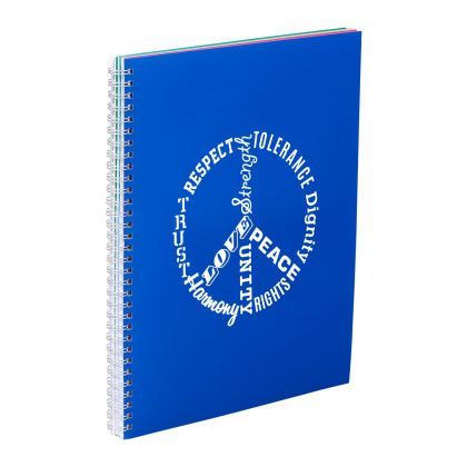 Blue Custom FSC Mix Remark 5-Subject Notebook 8.5" x 11" | Logo Notebooks