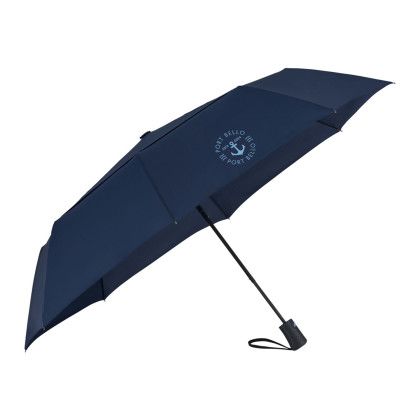 Customized 46" Recycled Folding Auto Open Umbrella - Navy