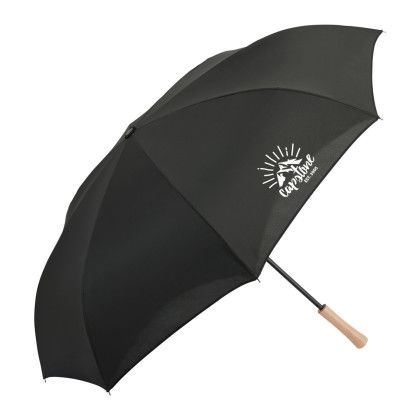 Promotional 48" Recycled Manual Inversion Umbrella - black