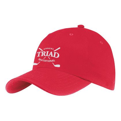 Red Front Runner Cap - Heat Transfer Imprint Promotional Custom Imprinted With Logo