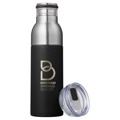 Black Printed 22oz Hampton Convertible Bottle & Tumbler | Custom Drinkware