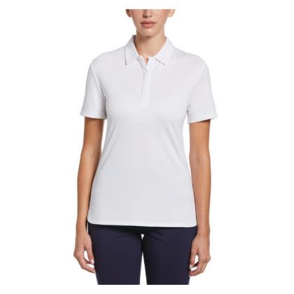 White Custom Callaway Ladies Eco Horizontal Textured Polo | Ladies Shirts