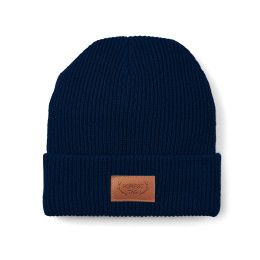 Navy Blue Leeman Promotional Cuffed Rib Knit Beanie