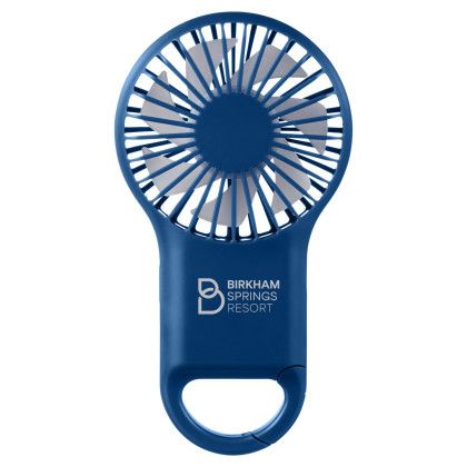 Marine Blue Logo Printed Hampton USB Clip Fan | Custom Fans & Misters