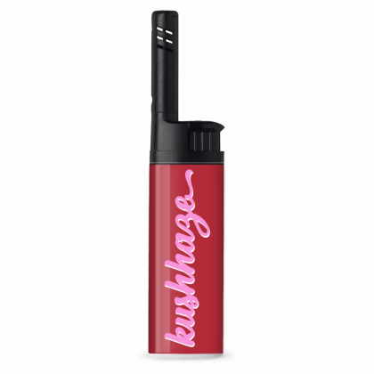 Red Logo Imprinted EZ Reach BIC Lighter | Promotional Cannabis Accessories Red Logo Imprinted EZ Reach BIC Lighter | Promotional Cannabis Accessories