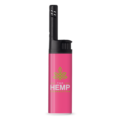 Pink Logo Imprinted EZ Reach BIC Lighter | Promotional Cannabis Accessories