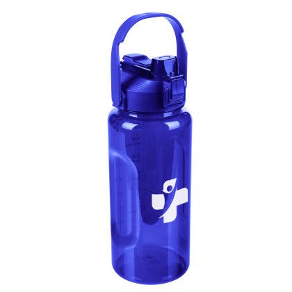Blue Logo Printed Motivational 68 oz Water Bottle | Custom Sport Bottles