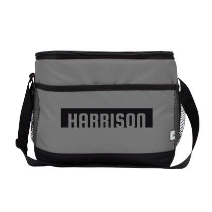 Gray Logo Printed Repreve RPET Cooler Lunch Bag | Custom Cooler Bags