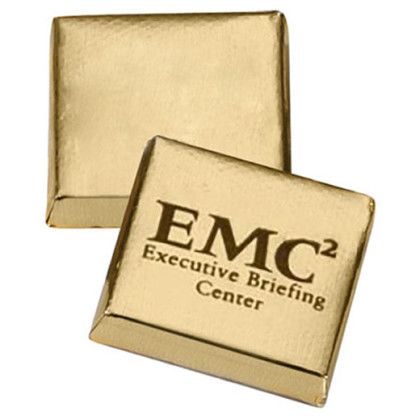Custom Wrapped Chocolate Treats - Gold
