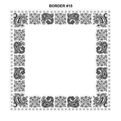 USA Made Bandana with Border Print-Cotton
