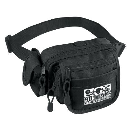 Black All-In-One Custom Nylon Fanny Packs | Company Branded Fanny Packs