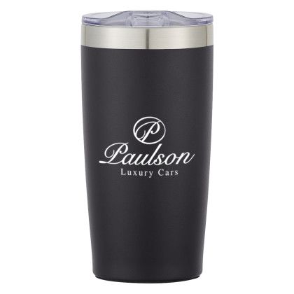 Two-Tone Custom Stainless Steel Thermal Tumbler - Black