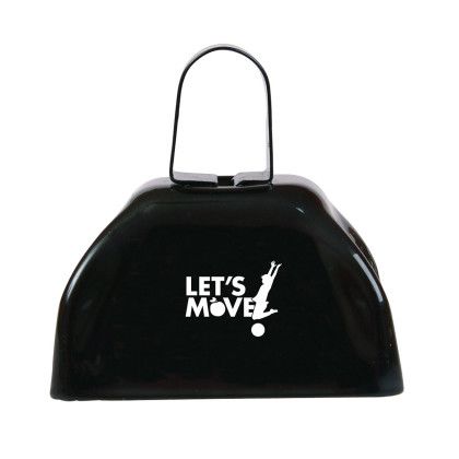 Black Promotional Basic Cow Bell | Custom Cow Bells For Team Events