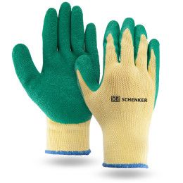 Personalized Yellow & Green Palm Dipped Gloves | Customized Gloves