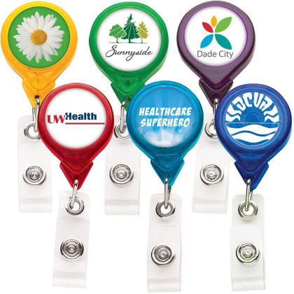 Best Round Badge Reel With Alligator Clip-Translucent Color