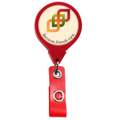 JUMBO Round Badge Reel with Alligator Clip