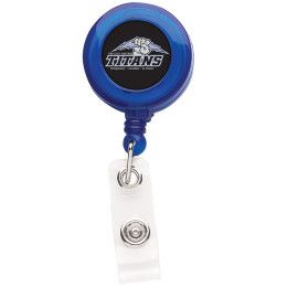 Blue Custom Good Round Badge Reel-Translucent Color