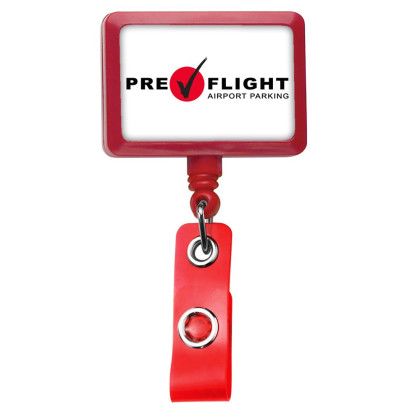 Red Promo Rectangle Badge Reel