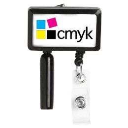 150 Rectangle Retractable Badge Reels with Alligator Clip - Personalization Available