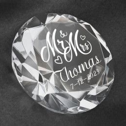 Mr & Mrs Personalized Diamond Keepsake