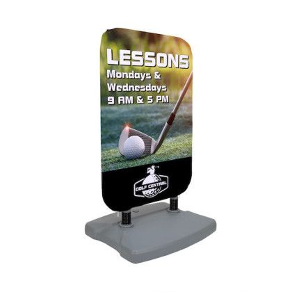 Printed 50" EuroFit Flex Sign Kit with Ballast Base | Custom Signage