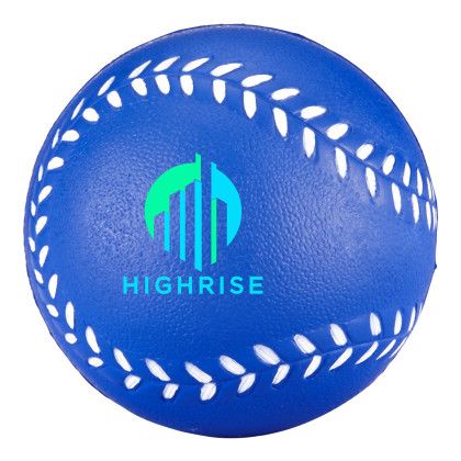 Baseball Stress Ball Promotional Custom Imprinted With Logo - Blue