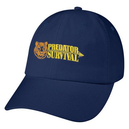 Blue Embroidered Washed Cotton Cap | Promotional Logo Hats