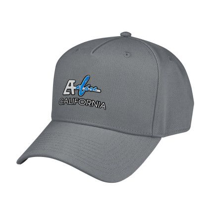 Gray Logo Embroidered Fairway 5 Panel Cap | Custom Team Hats