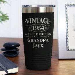 Vintage Aged to Perfection Black Polar Camel Travel Mug - 20 oz