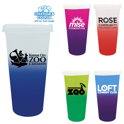 Printed 26 oz Mood Tumbler With Lid  - Colors