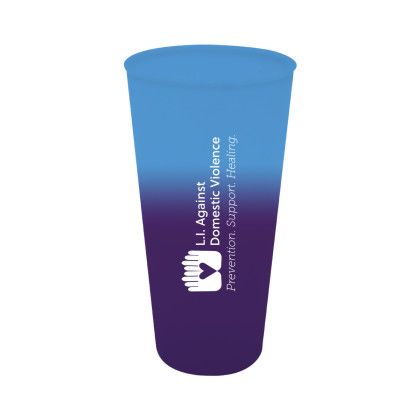 Logo Printed 26 oz Mood Tumbler - Blue to Purple