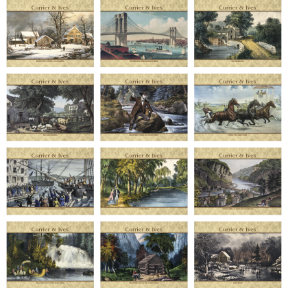 Custom Imprinted Currier and Ives Calendar Months