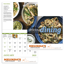 Hanging Wall Calendar Delicious Dining Imprinted