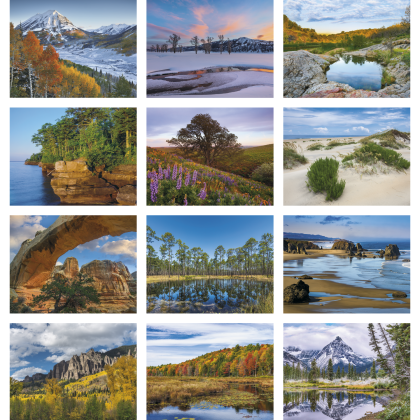 Custom Economy Calendar Landscapes of America Months