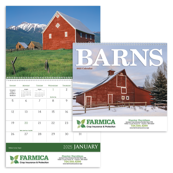 Premium Appointment Calendar Barns with Imprint Promo Calendars