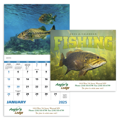 Custom Fishing Calendar with Imprint