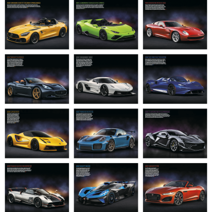 Premium Appointment Calendar Exotic Cars Months