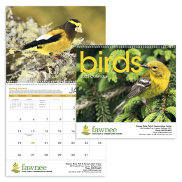 Imprinted Calendar with Full Color Bird Photography