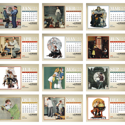 Imprinted Saturday Evening Post Desk Calendar - Months