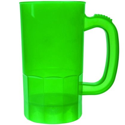 14 oz Stein Promotional Custom Imprinted With Logo Transluent Green