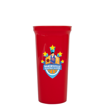Souvenir Cups-Full Color Digital- 32 oz - Red